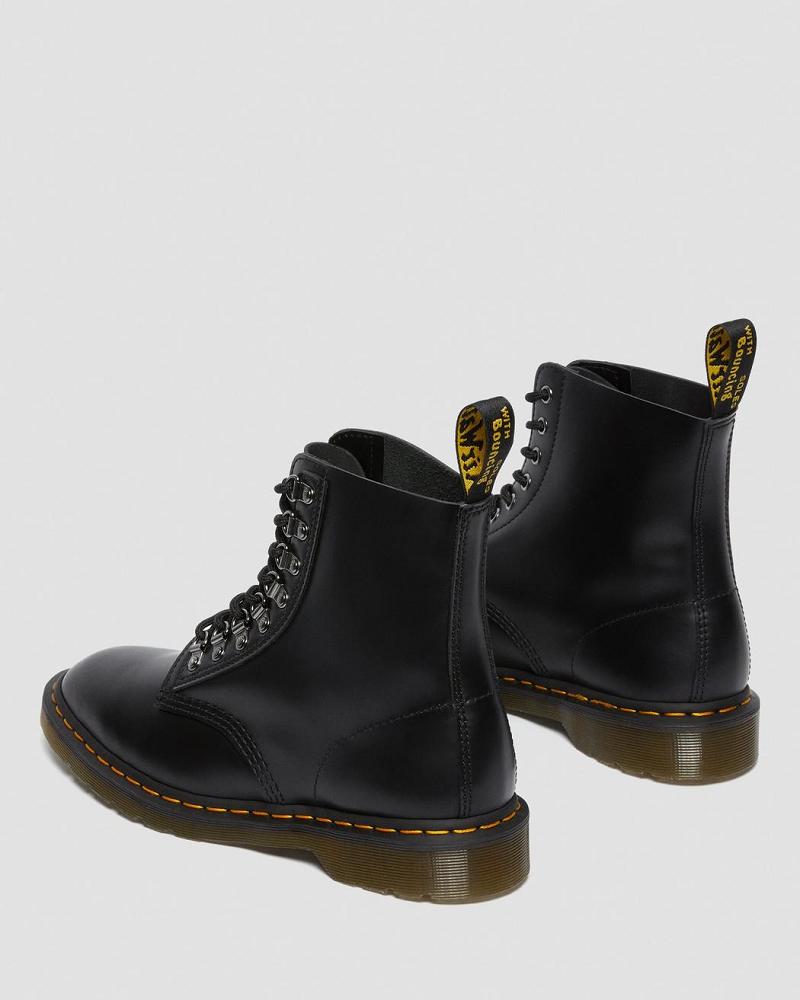 Dr Martens 1460 Pascal Verso Smooth Leren Veterlaarzen Heren Zwart | NL 281KOR